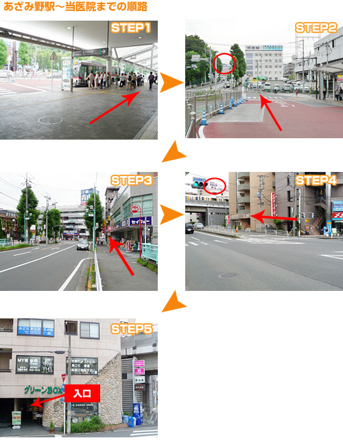 東急田園都市線改札を右手（市営地下鉄改札左を上り正面左の東急改札前をそのまま抜けて）から