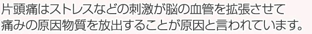 片頭痛の原因は？